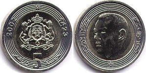 монета Марокко 5 дирхамов 2002