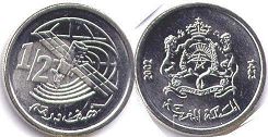 монета Марокко 1/2 дирхама 2002