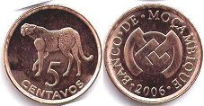 монета Мозамбик 5 сентаво 2006