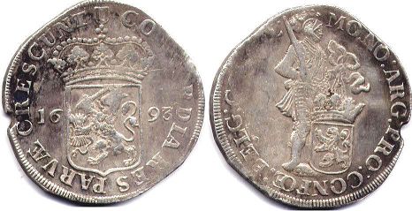 монета Голландия Дукат (48 стюверов) 1693