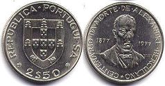 монета Португалия 2,5 эскудо 1977