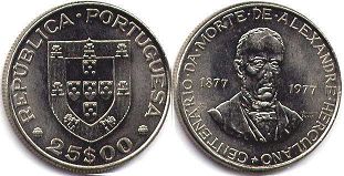 монета Португалия 25 эскудо 1977
