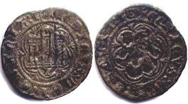 монета Кастилия и Леон бланка 1390-1406