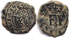 монета Наварра 4 корнадо 1598-1621