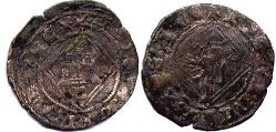 монета Кастилия и Леон динеро 1454-1474