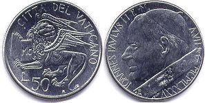 монета Ватикан 50 лир 1985