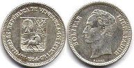 монета Венесуэла 25 сентимо 1954