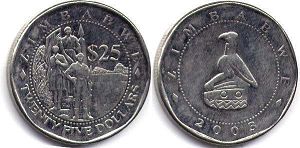 монета Зимбабве 25 долларов 2003