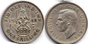монета Великобритания 1 шиллинг 1948