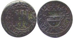 монета Мюнстер 3 пфеннига 1602