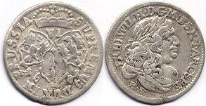 монета Пруссия 6 грошенов 1681