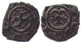 монета Сицилия денар без даты (1258-1266)