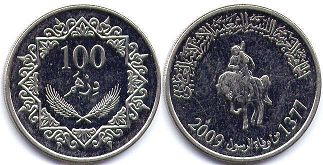монета Ливия 100 дирхамов 2009
