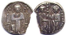 монета Сербия денар без даты (1282-1321)