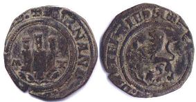 монета Кастилия и Леон 2 мараведи 1474-1504
