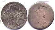 монета Австрия 2 пфеннига 1689