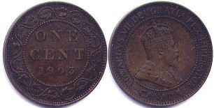 монета Канада 1 цент 1903