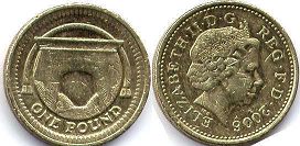 монета Великобритания 1 фунт 2006