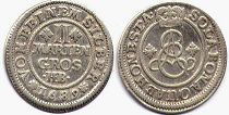 монета Брауншвейг-Люнебург-Каленберг 2 мариенгрошена 1689
