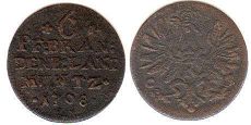 монета Пруссия 6 пфеннигов 1708