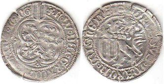 монета Мейсен грошен (1423-1428)