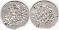 монета Бавария полбатцена (2 крейцера) 1572