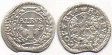 монета Франкфурт 1 альбус 1657