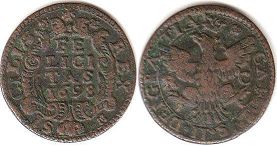 монета Сицилия 1 грано 1698