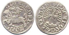 монета Литва полугрош без даты (1492–1506)