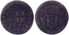 монета Гелдерланд дуит 1690