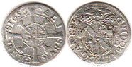 монета Зальцбург 1 крейцер 1655