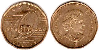 монета Канада 1 доллар 2009