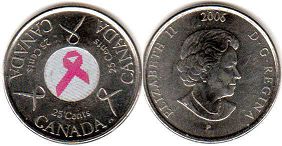 Канада юбилейная монета 25 центов 2006