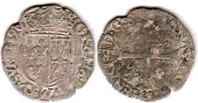 монета Наварра дузен 1590