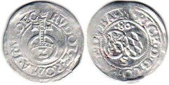 монета Пфальц полбатцена (2 крейцера) 1580