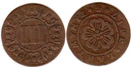 монета Липпе-Детмольд 3 пфеннига без даты (1644-1669)
