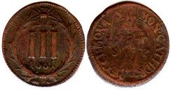 монета Мюнстер 3 пфеннига 1661