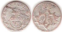 монета Саксен-Веймар-Эйзенах 6 пфеннигов 1764