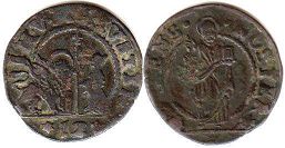 монета Венеция 1 сольдо без даты (1684-1688)