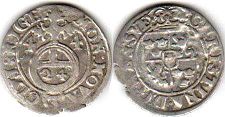 монета Рига 1/24 талера 1644
