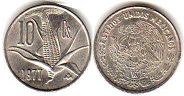 монета Мексика 10 сентаво 1977