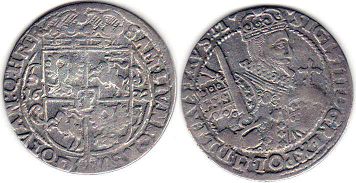 монета Польша орт 1622