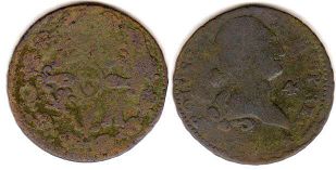 монета Испания 4 мараведи 1784