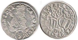 монета Внутренняя Австрия 3 крейцера без даты (1556-1590)