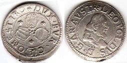 монета Австрия 3 крейцера без даты (1619-1632)
