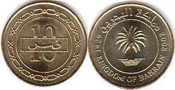 монета Бахрейн 10 филсов 2008