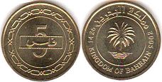 монета Бахрейн 5 филсов 2008