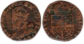 монета Испанские Нидерланды оорд 1589