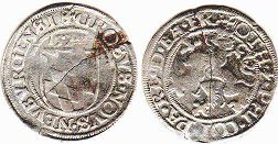 монета Пфальц полбатцена (2 крейцера) 1522