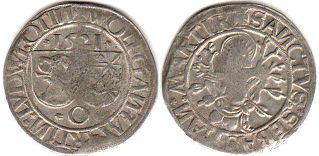 монета Эттинген батцен (4 крейцера) 1521
